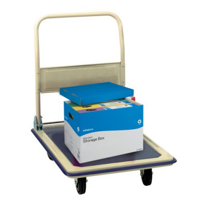 GPC Lightweight Folding Trolley Maximum Load 150kg Cream/Blue