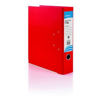 Initiative Lever Arch File Foolscap Red Metal Shoe and Thumbring
