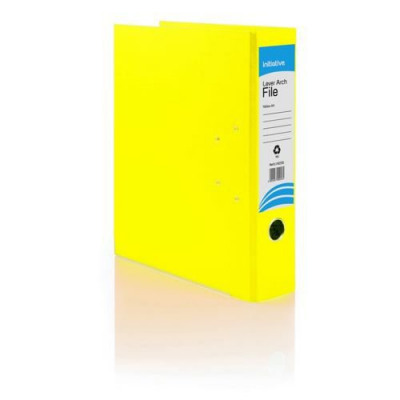 Initiative Lever Arch File A4 Yellow Metal Shoe and Thumbring