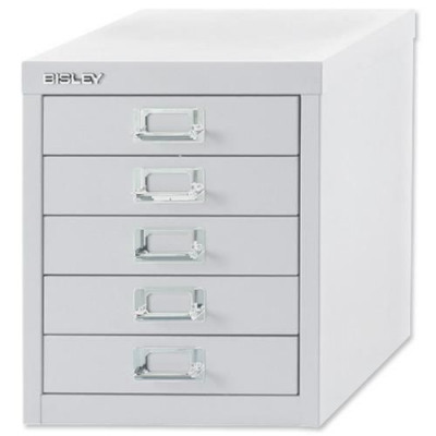 Bisley multi drawers with 5 drawers - white