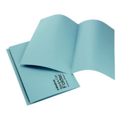 Initiative Square Cut Folders Mediumweight 250gsm Foolscap Blue