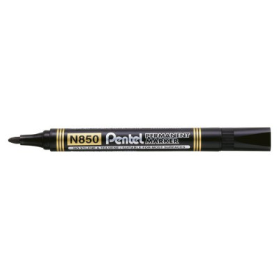 Pentel N850 Bullet Marker Blk Pk12 2for1