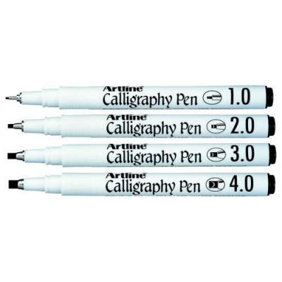 Artline Calligraphy Pens Assorted Line Widths Pack of 4