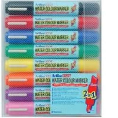 Artline 2-in-1 Watercolour Flipchart Marker Assorted Pack 8