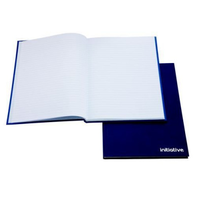 Initiative Manuscript Book Feint Ruled 190 pages A5 70gsm Blue