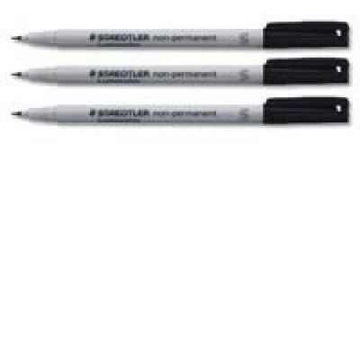 Staedtler Lumocolor Pen Superfine Non-Permanent Black (10 Pack) 311-9