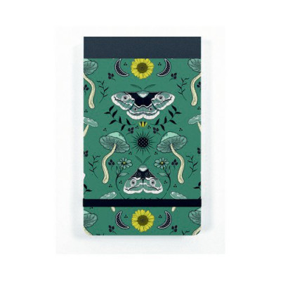 Classic Silvine Pocket Notebook with modern prints 3.25x5 Stiff Covers Elastic strap