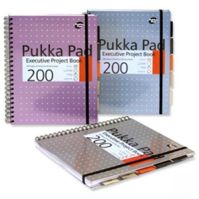 Pukka A4 Executive Metallic Project Book 200 Pages 80gsm