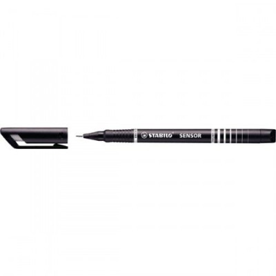 Stabilo Sensor Fineliner Bright Pen Black (Pack of 10) 189/46