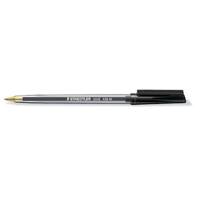 Staedtler 430 Stick Ball Point Pen Medium 1.0mm Tip 0.35mm Line Black