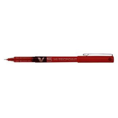 Pilot V5 Hi-Tecpoint Liquid Ink Rollerball Pen 0.5mm Tip 0.3mm Line Blue  (Pack 12)