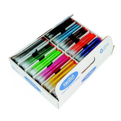 SwÃµsh KOMFIGRIP Broad Tip Colouring Pens Assorted Classtray of 300