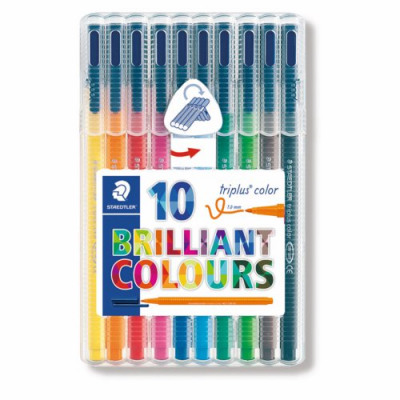 Staedtler Triplus Color Fibre Tip Pen Assorted (Pack of 10) 323SB10