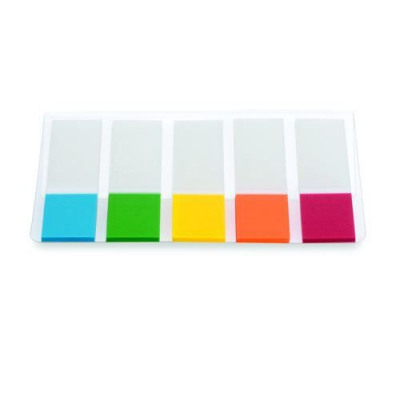 Initiative Film Index Tabs 45x12mm 20 Sheets of 5 Assorted Colours Pack 100