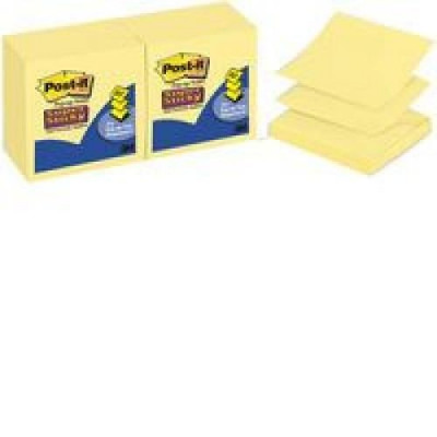 Post-it Super Sticky Z-Notes 76x76mm 90 Sheets Canary Yellow (Pack of 12) R330-12SSCY