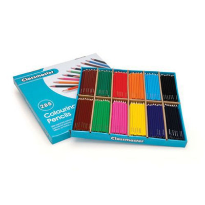 Classmaster Colouring Pencils Assorted Desk Display Box of 288