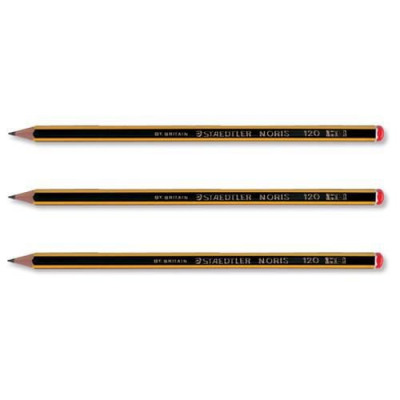 Staedtler 120 Noris Pencil Cedar Wood 2B Black Cap