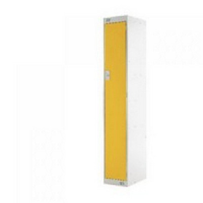Single Compartment Locker D300mm Yellow Door MC00006