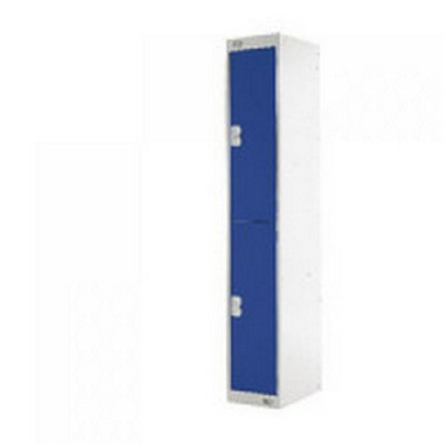 Two Compartment Locker D300mm Blue Door MC00007