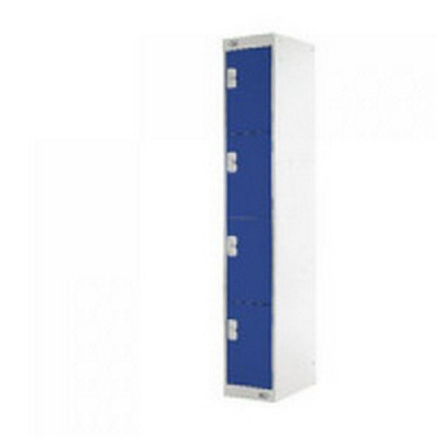 Four Compartment Locker D300mm Blue Door MC00019