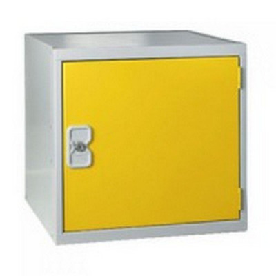 One Compartment Cube Locker D300mm Yellow Door MC00090