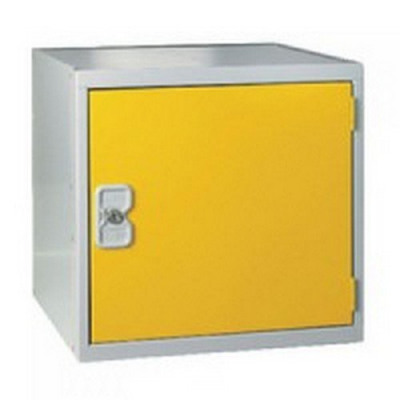 One Compartment Cube Locker D450mm Yellow Door MC00102