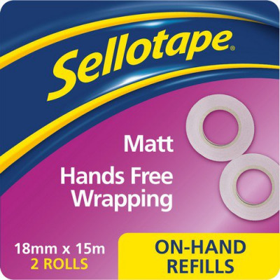 On Hand Refill Invisible Matt 18mm x 15m Pack 2