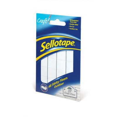 Sellotape Sticky Fixers Outdoor Pack of 48 20x20mm
