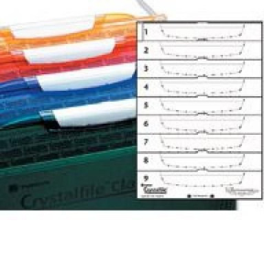Crystalfile Link Tab Inserts White Pack 50