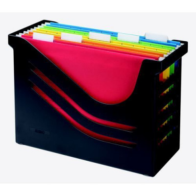 Atlanta Re-Solution Recycled Office Box With 5 Files Store Up To 15 A4 Suspension Files Black