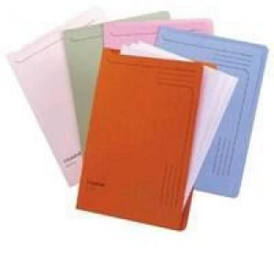 Guildhall Slipfile Open 2 Side Manilla A4 File Assorted Pack 50