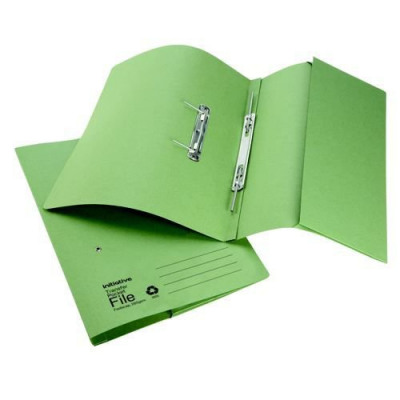 Initiative Transfer Spring File With Pocket Foolscap 285gsm Green