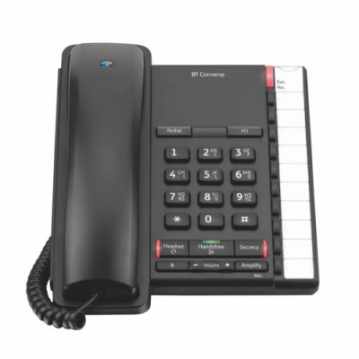 BT Converse 2200 Black Corded Telephone