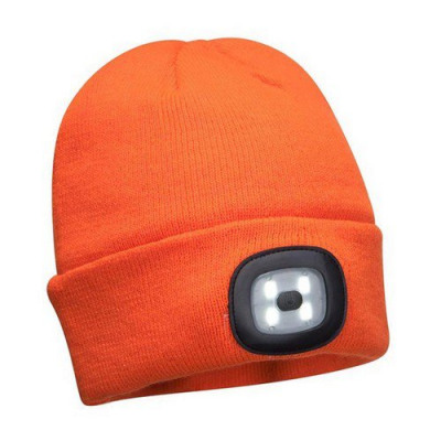 Rechargeable LED Beanie Orange Pack 144