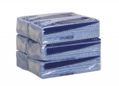 Wypall X50 Cleaning Cloths Absorbent Strong Non-Woven Tear-Resistant Blue Pack 50