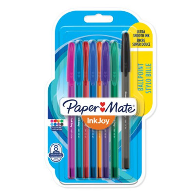 PaperMate Inkjoy 100 Ball Point Pen Assorted Pack of 8