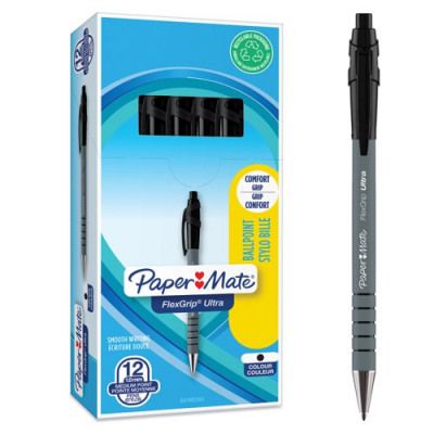 Papermate Flexgrip Ultra Retractable Ball Point Pen Black