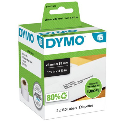 Dymo Labelwriter Standard Address Labels 28x89mm Pack 260
