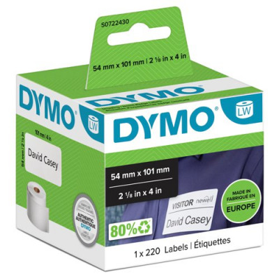 Dymo Labelwriter Name Badge/Shipping Label 54x101mm Pack 220