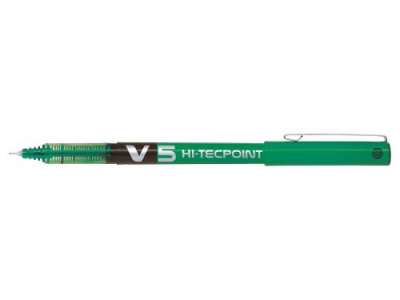 Pilot V5 Rollerball Pen Needle Tip 0.5mm Line 0.3mm Green