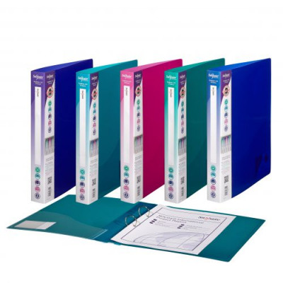 Snopake 2-Ring Binder A4 25mm Electra Pack of 10 Assorted
