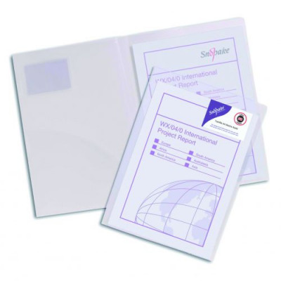 Snopake Electra Twinfile Presentation Folder Polypropylene A4 Clear Pack 5