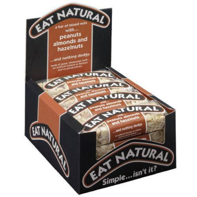 Eat Natural Energy Bar made from Peanuts Hazelnuts and Almonds 50g [Pack 12]