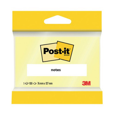 Post-it 76x127mm Canary Yellow Notes (Pack of 12) 6830Y