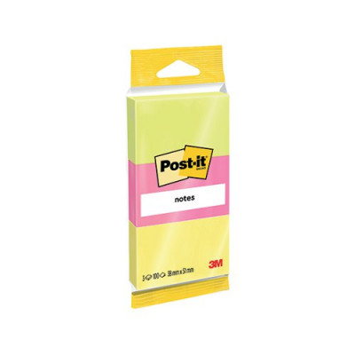 Post-It Neon Colour Notes 38X51mm 100 Sheet Pad Assorted (Pack of 36) 6812