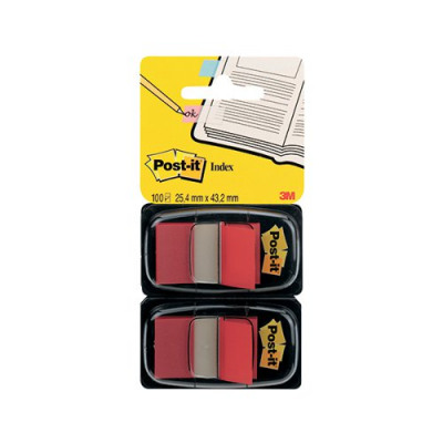 Post-it Index Tabs Red (Pack of 100) 680-R2EU