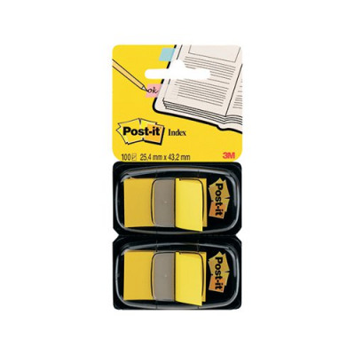 Post-it Index Tabs Yellow (Pack of 100) 680-Y2EU