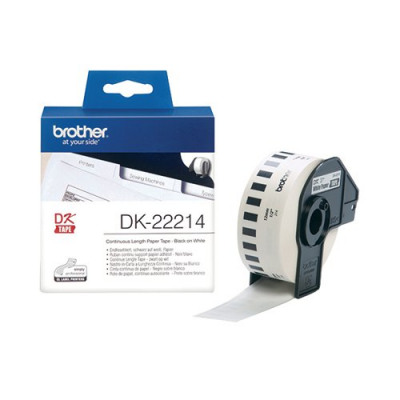 Brother PTouch DK-22214 12mmx30.48m Contin Ppr Tape for Ql-500/550 Ref DK22214 *3 to 5 Day Leadtime*