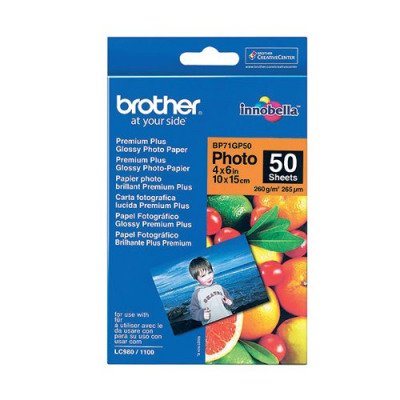 Brother Glossy Paper 6x4 Pack 50 Code BP71GP50