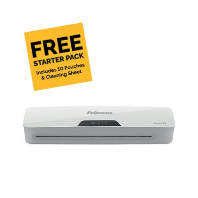 Fellowes 5736601 Saturn Tm 3i 125 Laminator With Pouch Starter Kit Products Starter Kit Kit Electronics